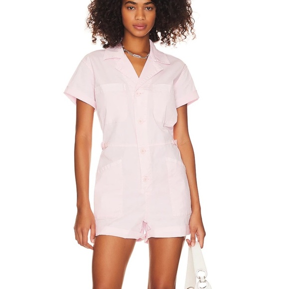 pistola Pants - Pistola Parker Romper Pink Mist